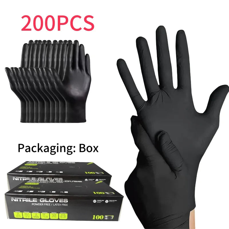 Guantes de nitrilo, negro