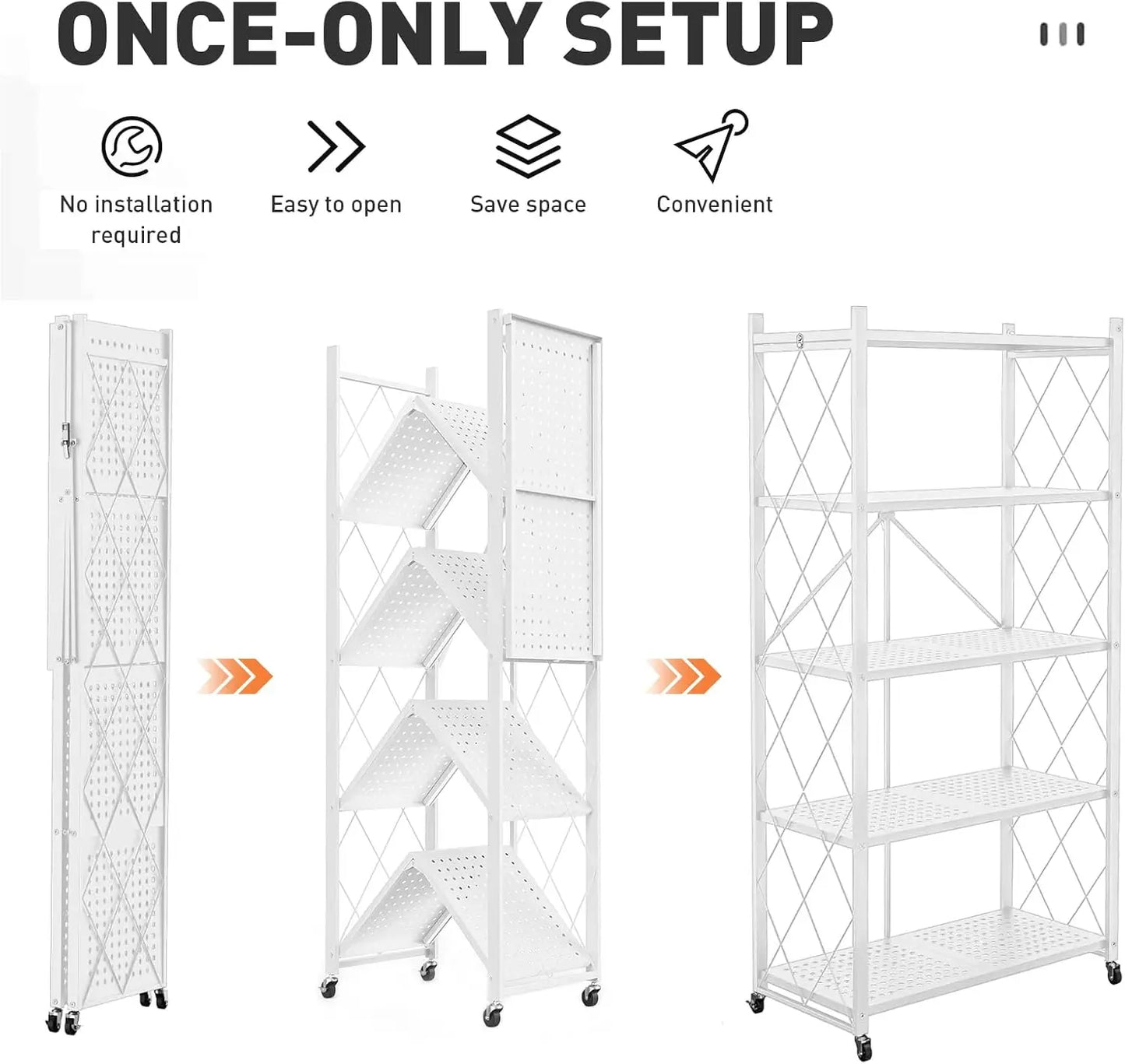 Estante metálico plegable