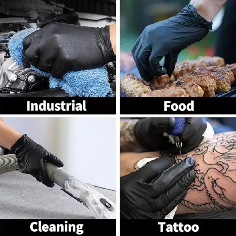 Guantes de nitrilo, negro