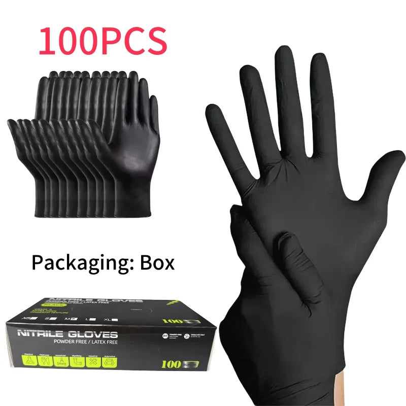 Guantes de nitrilo, negro