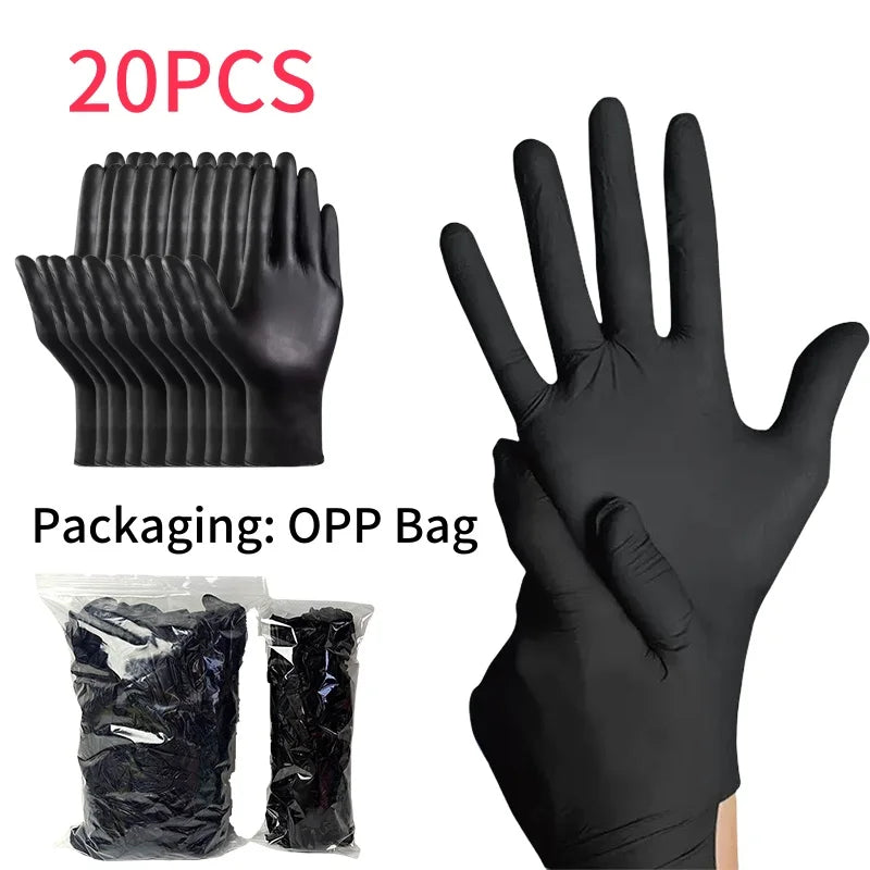 Guantes de nitrilo, negro