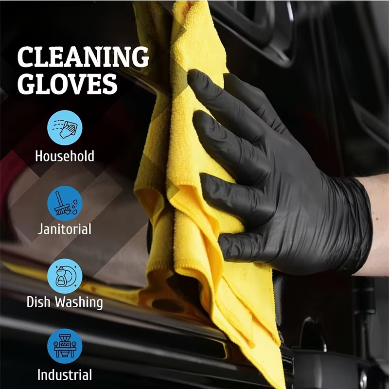 Guantes de nitrilo, negro