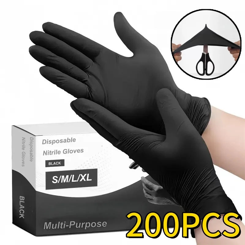 Guantes de nitrilo, negro