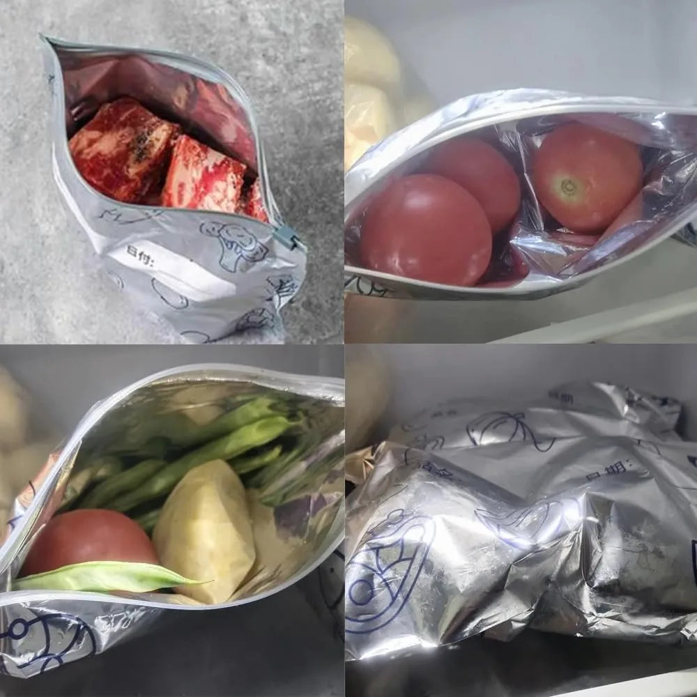 Bolsas (30) reutilizables de papel de aluminio con cierre hermético