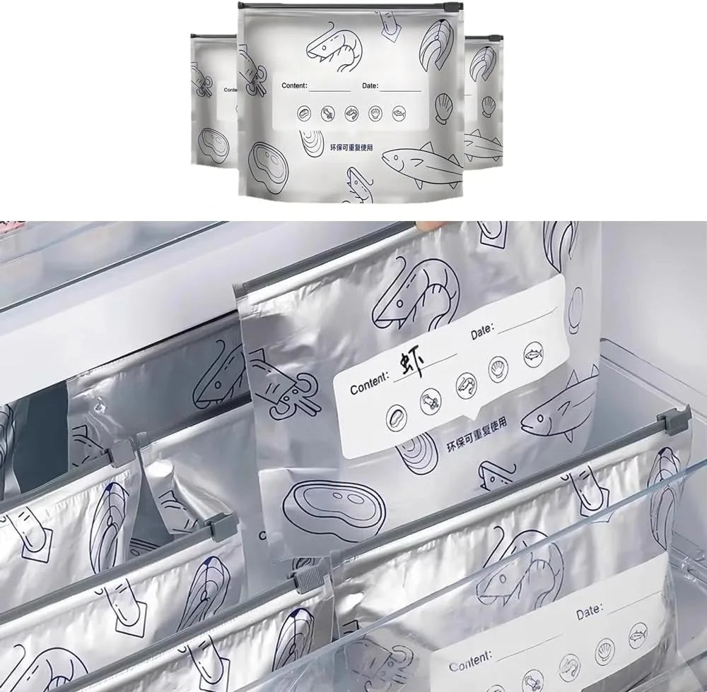 Bolsas (30) reutilizables de papel de aluminio con cierre hermético